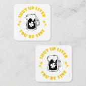 Dunkle Bier trinkt Saint Patricks stopft die Leber Quadratische Visitenkarte (Vorne/Hinten)