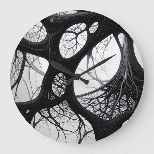 Dunkle, Bio, komplizierte Wall-Uhr Große Wanduhr (Vorderseite)