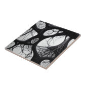 Dunkle Bio Wurzeln Abstrakte Tile Fliese (Seite)