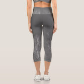Dunkle Birkenbaum-Silhouetten 1 Capri Leggings (Rückseite)