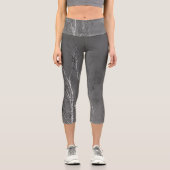 Dunkle Birkenbaum-Silhouetten 1 Capri Leggings (Vorderseite)