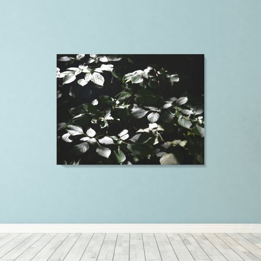 Dunkle Blätter Leinwanddruck (Insitu (Holzboden))