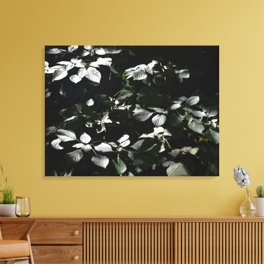Dunkle Blätter Leinwanddruck (Insitu (Wohnzimmer))