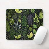 Dunkle Blätter Mousepad (Mit Mouse)