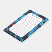 Dunkle Blätter Sommer Tropenvögel Post-it Klebezettel (angewinkelt)