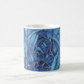 Dunkle blaue Blume Kaffeetasse (Mittel)