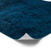 Dunkle blaue Inspiration Zitat Typografie Wall Art Poster (Ecke)