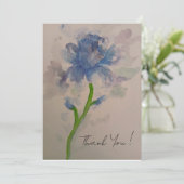 Dunkle blaue Iris Dankeskarte (Stehend Vorderseite)