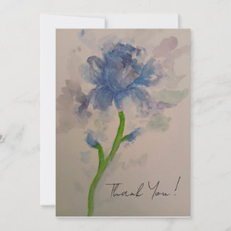 Dunkle blaue Iris Dankeskarte
