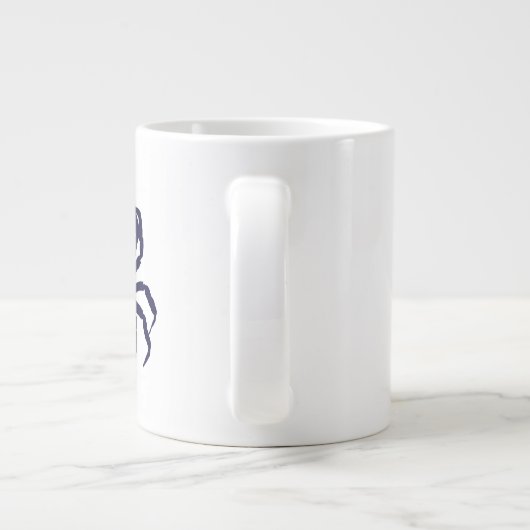 Dunkle blaue Krabbe 2 Jumbo-Tasse (Rückseite)