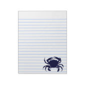 Dunkle blaue Krabbe 2 Notizblock (Rotiert)