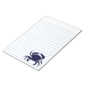 Dunkle blaue Krabbe 2 Notizblock (angewinkelt)