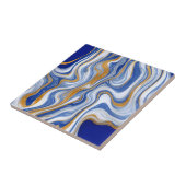 Dunkle blaue Marmorplatte Fliese (Seite)