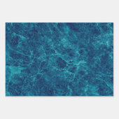 Dunkle blaue Marmortextur Geschenkpapier Set (Vorderseite 2)