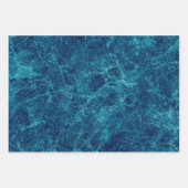 Dunkle blaue Marmortextur Geschenkpapier Set (Vorderseite)