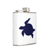 Dunkle Blaue Meeresschildkröte Flachmann (Rechts)