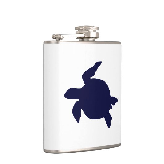 Dunkle Blaue Meeresschildkröte Flachmann (Rechts)