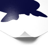 Dunkle Blaue Meeresschildkröte Vertikal B Fotodruck (Ecke)