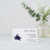 Dunkle Blaue Meeresschildkröte Visitenkarte (Stehend Vorderseite)