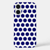 Dunkle blaue Punkte Case-Mate iPhone Hülle (Rückseite)