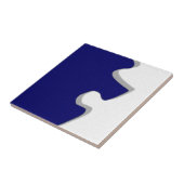 Dunkle blaue Puzzle-Stück-Tile Fliese (Seite)