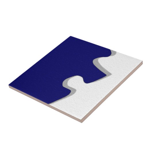 Dunkle blaue Puzzle-Stück-Tile Fliese (Seite)