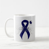 Dunkle blaue Schleife mit Schmetterling Kaffeetasse (Links)