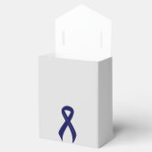 Dunkle blaue Schleife Unterstützung Bewusstsein Geschenkschachtel (Geöffnet)