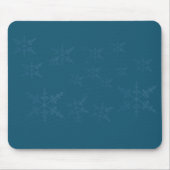 Dunkle blaue Schneeflocken Mousepad (Vorne)
