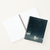 Dunkle blaue Schwäne Bullet Journal - Vertikales J Notizblock (Innenseite)