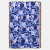 Dunkle blaue Skulls Decke (Vorderseite Vertikal)