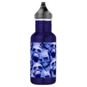 Dunkle blaue Skulls Edelstahlflasche (Rechts)