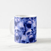 Dunkle blaue Skulls Kaffeetasse (Vorderseite Links)