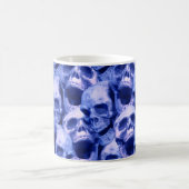 Dunkle blaue Skulls Kaffeetasse (Mittel)