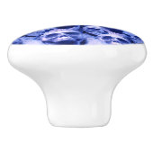 Dunkle blaue Skulls Keramikknauf (Seitenansicht)