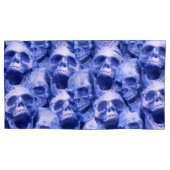 Dunkle blaue Skulls Kissenbezug (Vorderseite-Links)