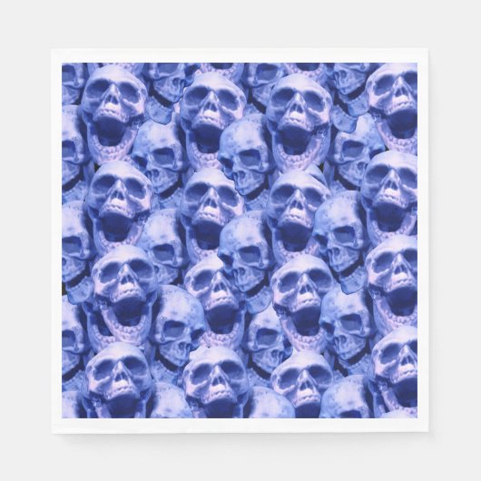 Dunkle blaue Skulls Serviette (Vorderseite)