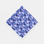 Dunkle blaue Skulls Serviette (Ecke)