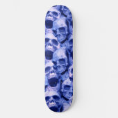 Dunkle blaue Skulls Skateboard (Vorderseite)