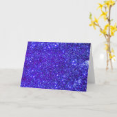 Dunkle blaue Sparkle Universe Night Sky Stars Karte (Gelbe Blume)