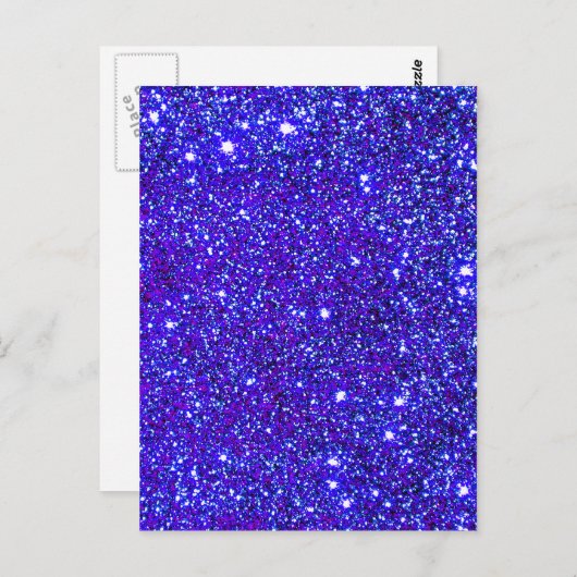 Dunkle blaue Sparkle Universe Night Sky Stars Postkarte (Vorne/Hinten)