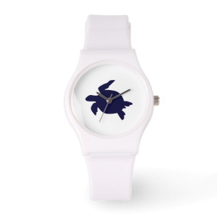 Dunkle Blaue Suppenschildkröte Armbanduhr