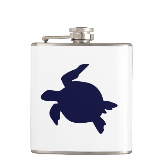 Dunkle Blaue Suppenschildkröte Flachmann (Vorderseite)