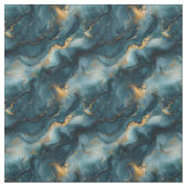 Dunkle blaue und goldene Marmor Stoff (Muster)