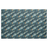 Dunkle blaue und goldene Marmor Stoff (Fat Quarter (45,7 x 55,9 cm))