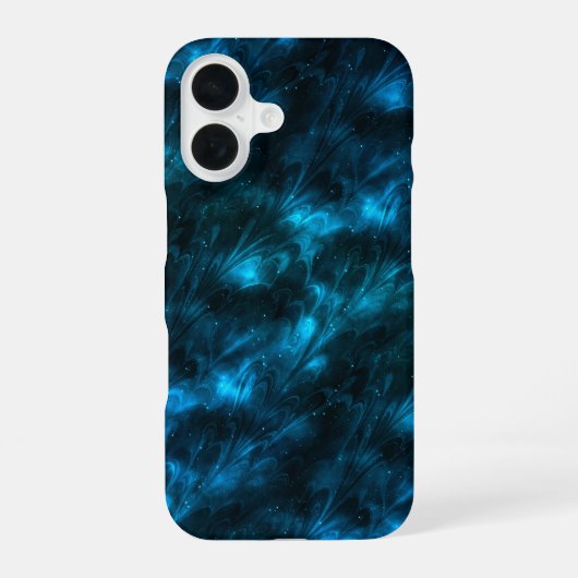 Dunkle blaue Welle iPhone 16 Hülle (Rückseite)