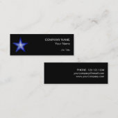 Dunkle Blue Star Visitenkarte schwarz (Vorne/Hinten)