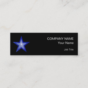 Dunkle Blue Star Visitenkarte schwarz
