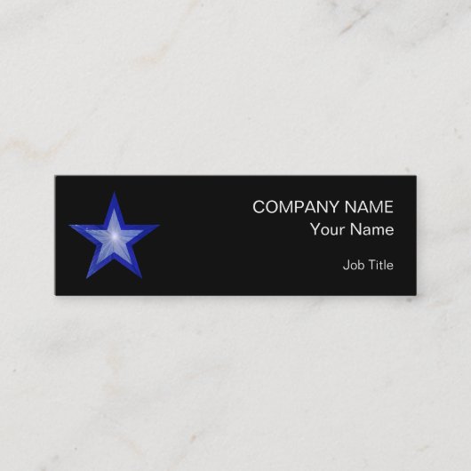 Dunkle Blue Star Visitenkarte schwarz (Vorderseite)