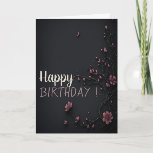 Dunkle Blume Gothday Karte (Vorderseite)